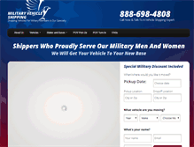 Tablet Screenshot of militaryvehicleshipping.org